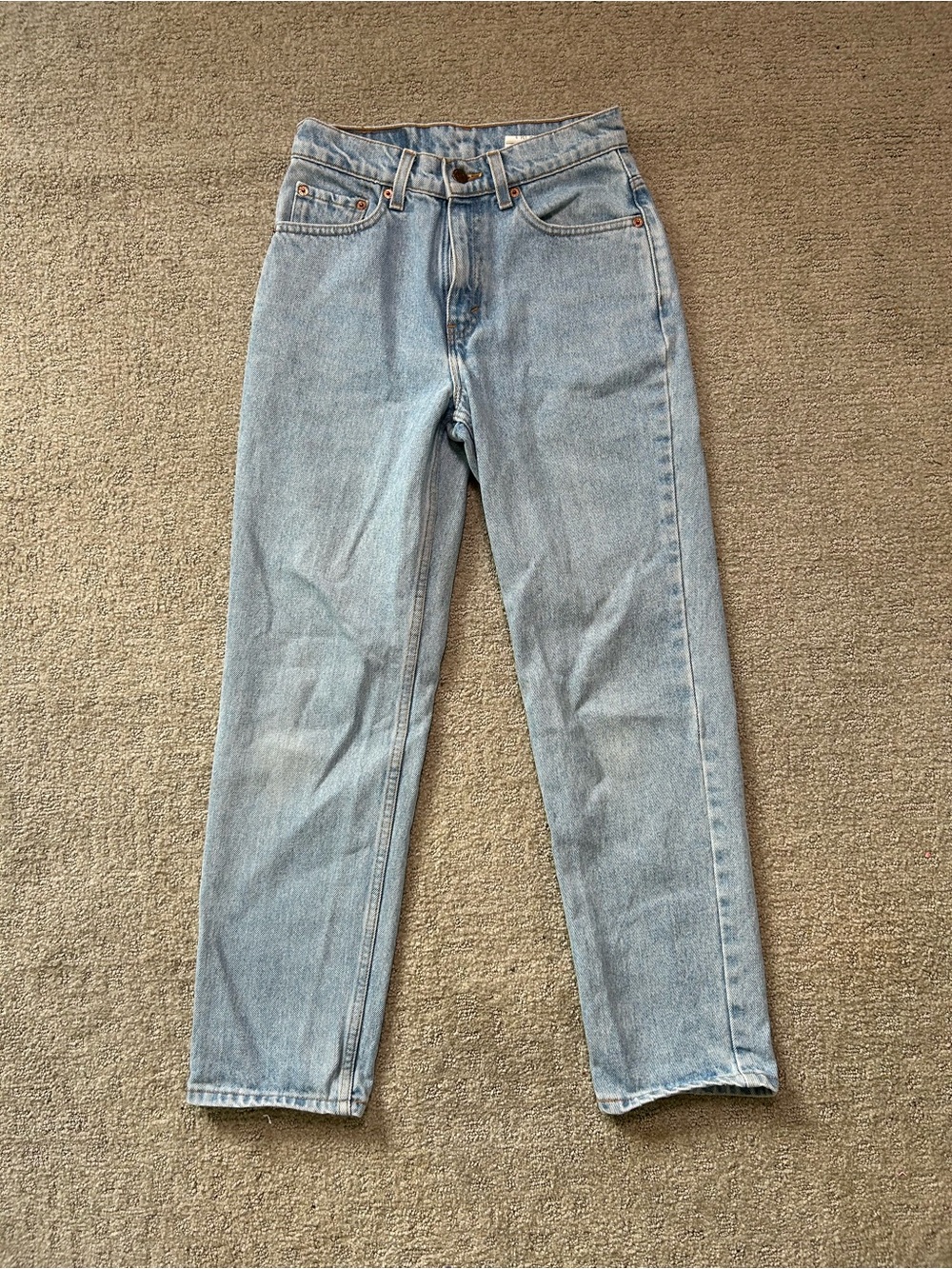 Vintage Levis 512 Jeans USA Made 90s Stonewash Straight Blue Womens Size 4 Pet M